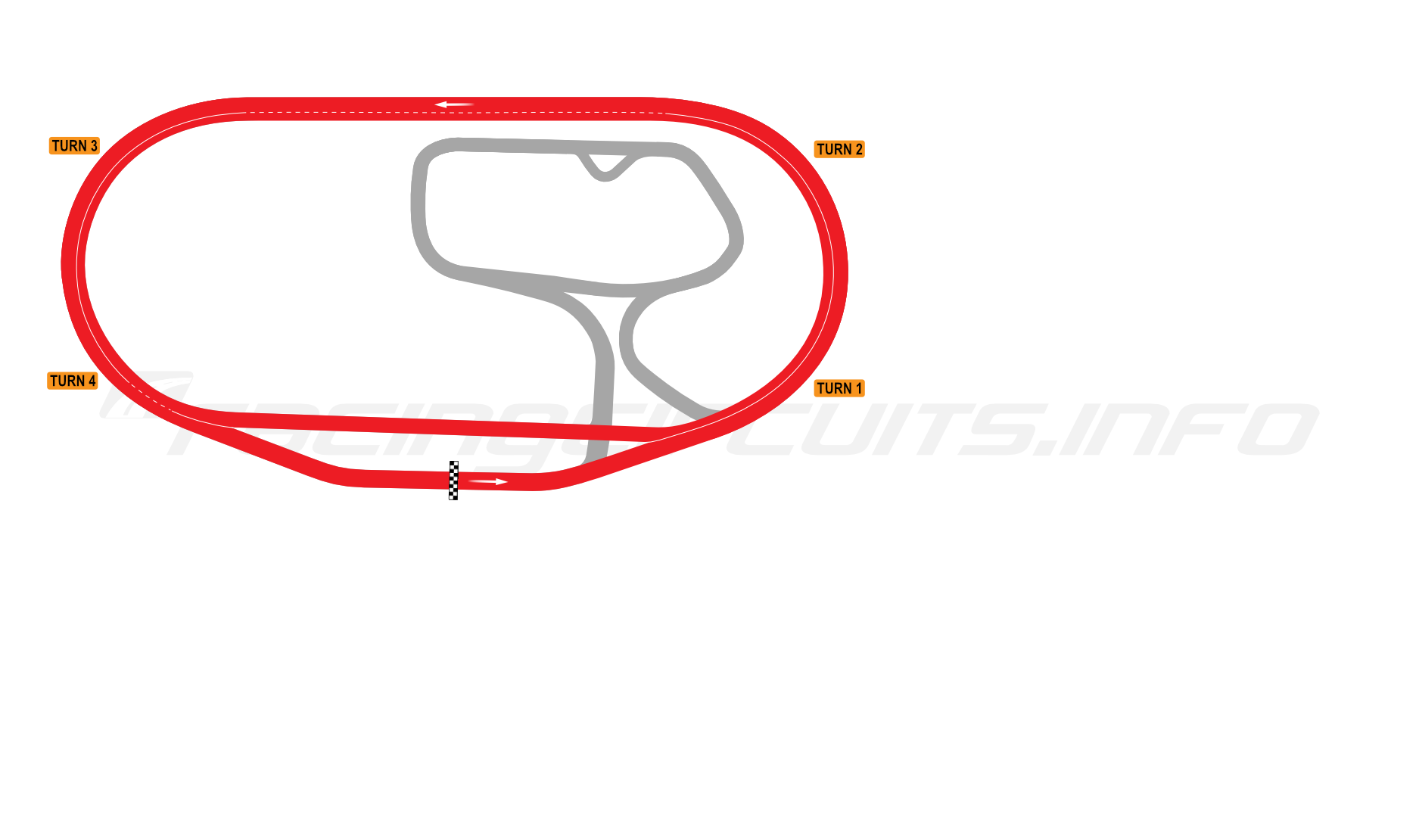 Map of Charlotte Motor Speedway, Oval Superspeedway 1971-87